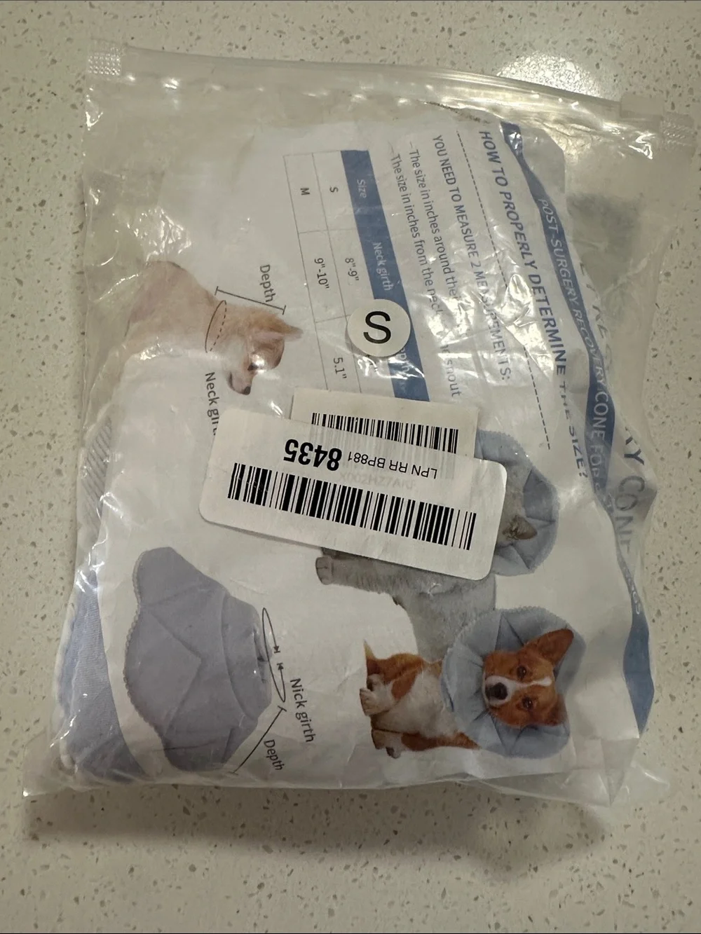 Dogs/Cats- Post Surgery Recovery Cone, Lavender Padded Pet Recovery Cone,Size: S